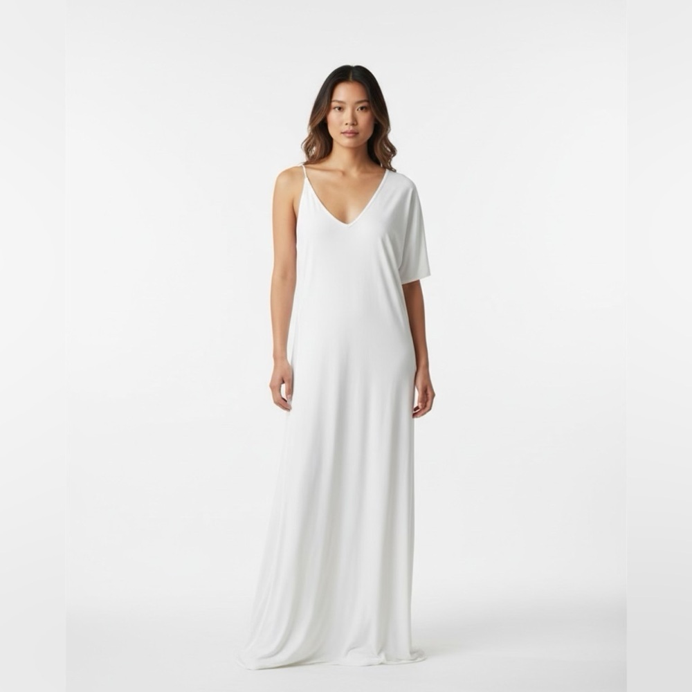 Retrofete Chic White Backless Dress